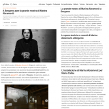 Artribune, 13.09.24 | A Bergamo apre la grande mostra di Marina Abramović